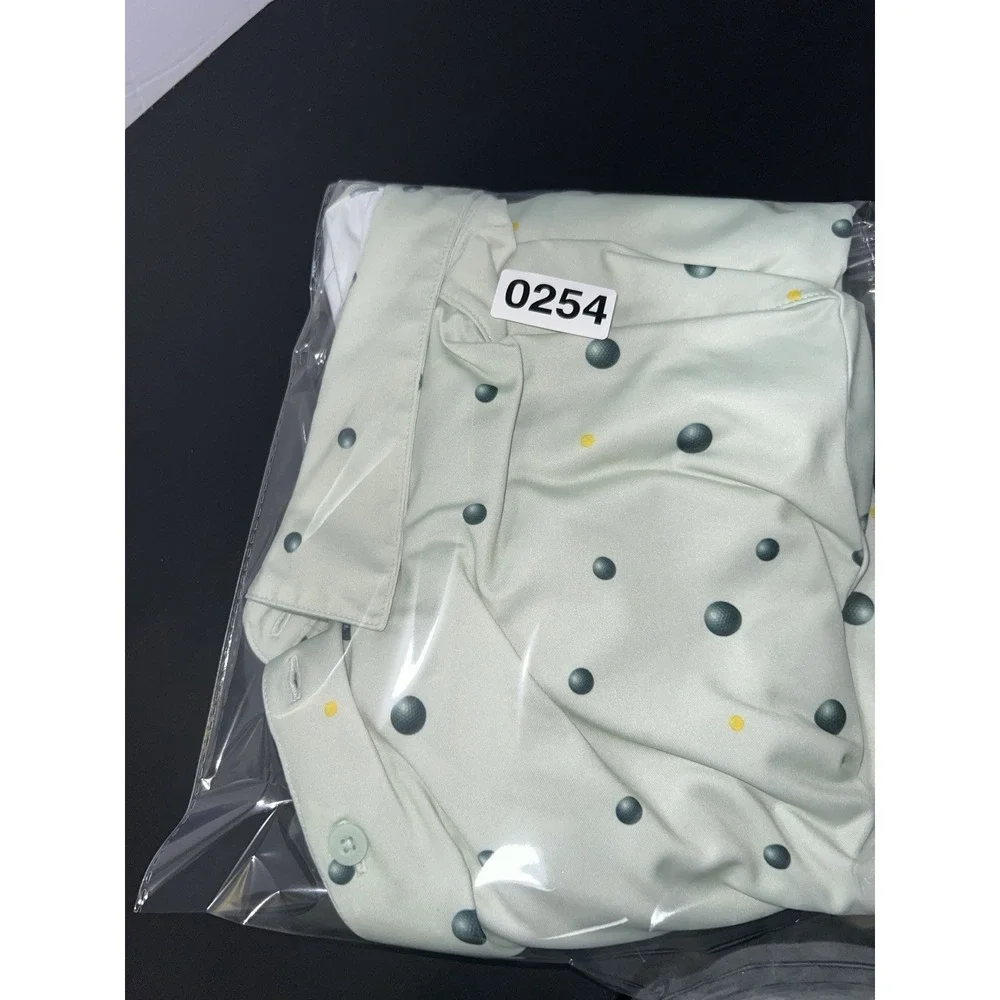 Adidas Polo Men's XL Golf Abstract Golf  Balls Print Short Sleeve Performance
